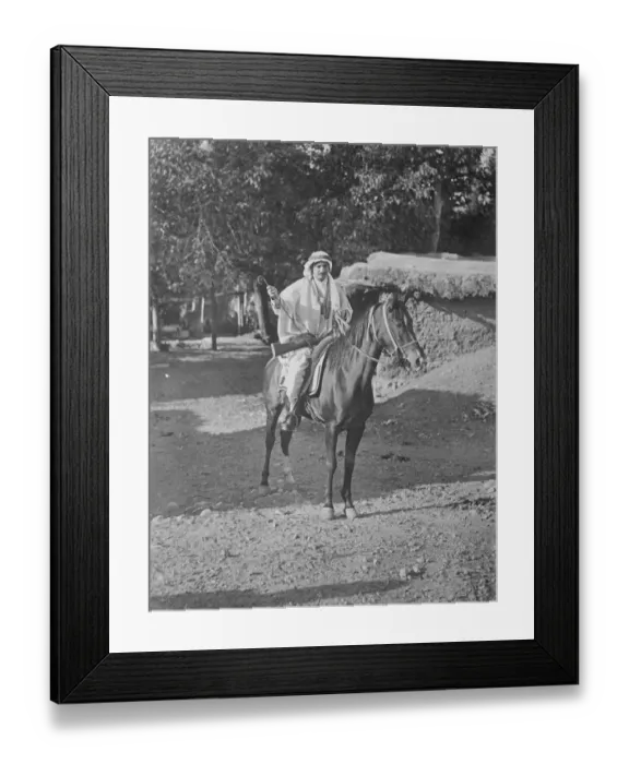 Framed Print : The French reverse in Syria. A typical Bedouin Sheikh from the desert round Hauran