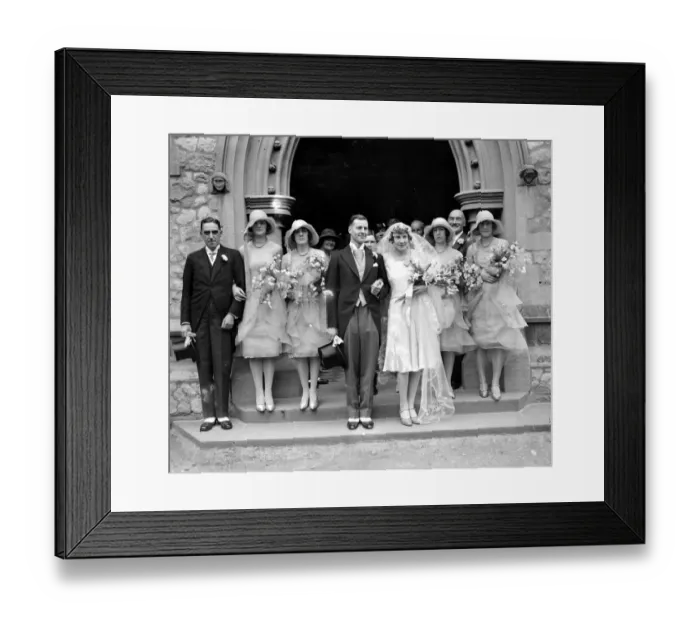 Framed Print : Wedding of Mr Edward H. Blackwell and Miss Rosamund Mary Reynolds at St Pauls Church Framed Print : Wedding of Mr Edward H. Blackwell and Miss Rosamund Mary Reynolds at St Pauls Church