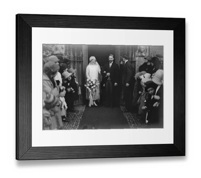 Framed Print : Wedding of M P for Orkney and Shetland. Sir R W Hamilton, M P, was married