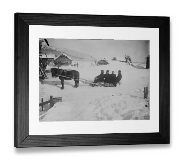Framed Print : Milkova, Central Kamchatka Village. The South Kommissar with wife and daughter Framed Print : Milkova, Central Kamchatka Village. The South Kommissar with wife and daughter