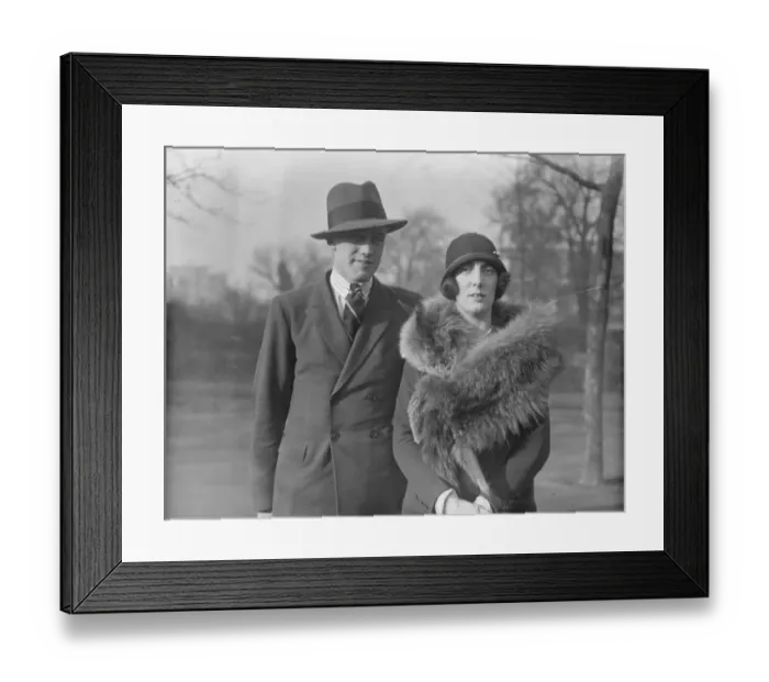 Framed Print : Lady Beatty Hays engagement Lady Beatty Hay and Mr Peter Chappell 23 January 1925 Framed Print : Lady Beatty Hays engagement Lady Beatty Hay and Mr Peter Chappell 23 January 1925