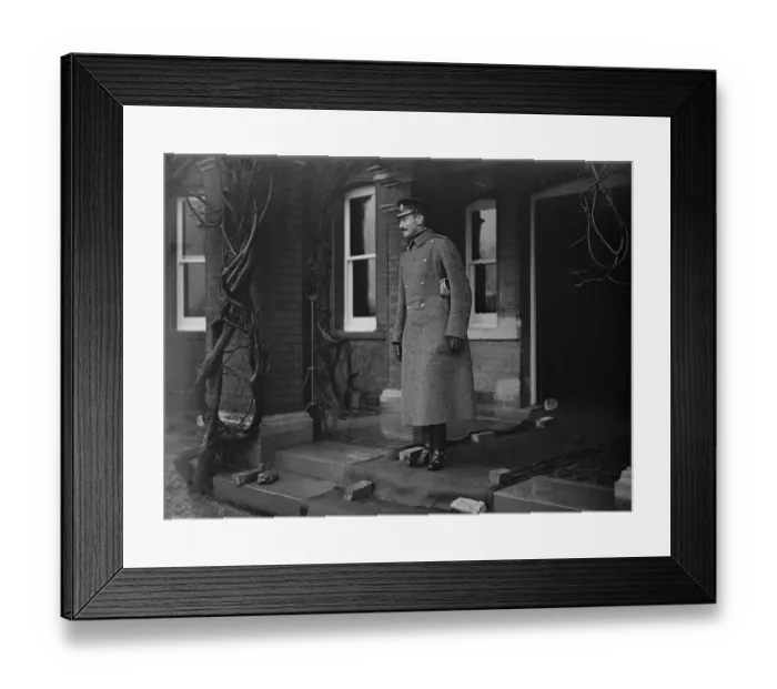 Framed Print : The King of Denmark visits the 2nd Buffs at Aldershot, of whom he is Colonel in Chief