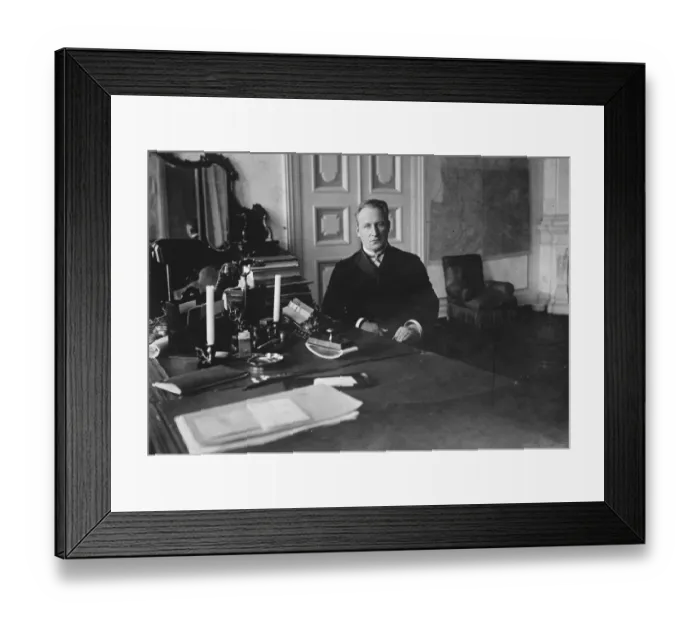 Framed Print : Lithuanian portraits. Professor Simkus, late Minister for National Defence, also