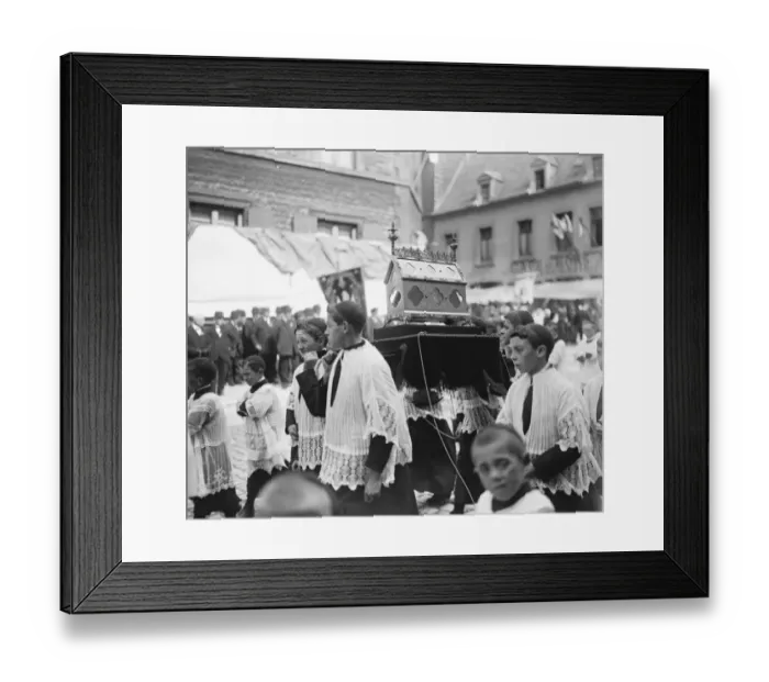 Framed Print : Boulogne France, Procession of our lady of Boulogne Choir boys carrying holy relics 22 Framed Print : Boulogne France, Procession of our lady of Boulogne Choir boys carrying holy relics 22