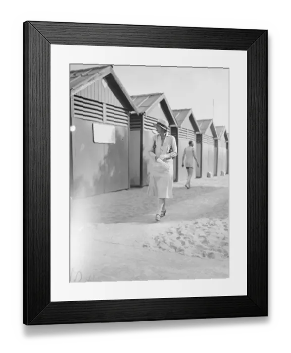 Framed Print : On the Lido Princess Andrew of Greece 1927