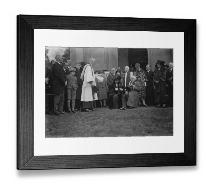 Framed Print : Earl and Countess of Coventry celebrate their diamond wedding by attending village Framed Print : Earl and Countess of Coventry celebrate their diamond wedding by attending village