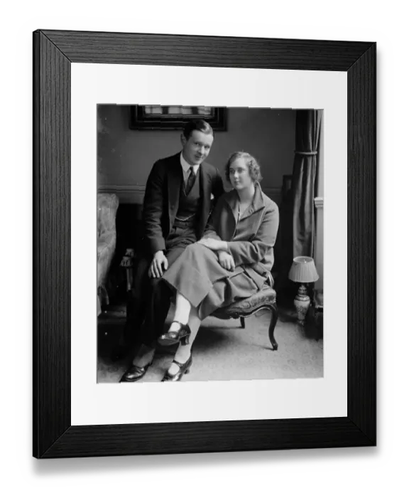 Framed Print : The engagement of Mr Basil Hill Wood and the Hon JOan Brand An engagement is announced Framed Print : The engagement of Mr Basil Hill Wood and the Hon JOan Brand An engagement is announced