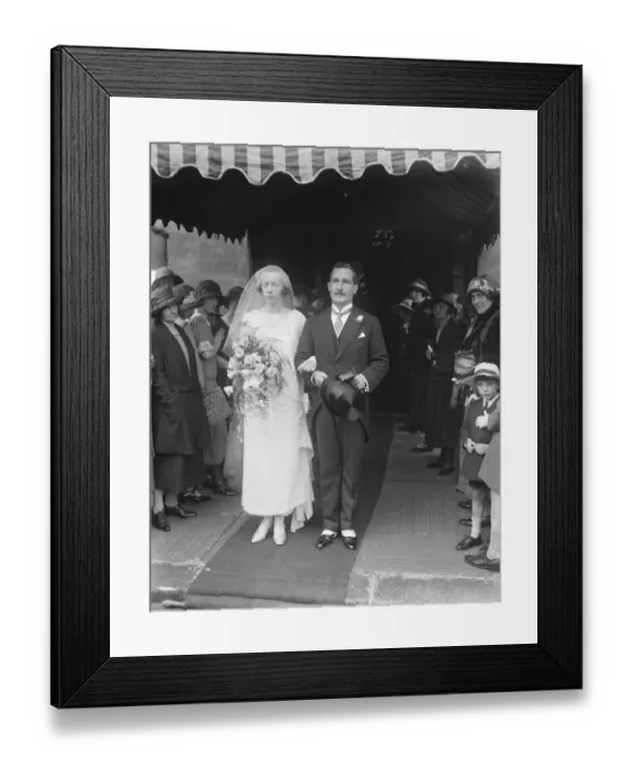 Framed Print : Sir Robert McCrakens daughter weds. Captain Granville Walton and Miss Joan McCraken Framed Print : Sir Robert McCrakens daughter weds. Captain Granville Walton and Miss Joan McCraken
