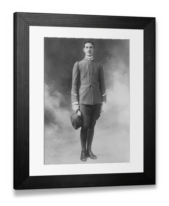 Framed Print : Prince of Piedmont, future King Umberto II as a Sergeant of the Grenadier Guards August Framed Print : Prince of Piedmont, future King Umberto II as a Sergeant of the Grenadier Guards August