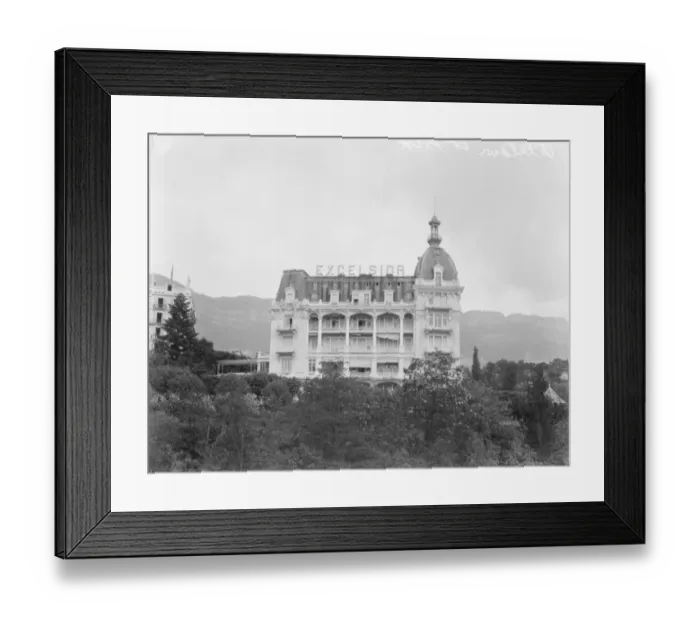 Framed Print : Hotel Excelsior Les Bains 1921