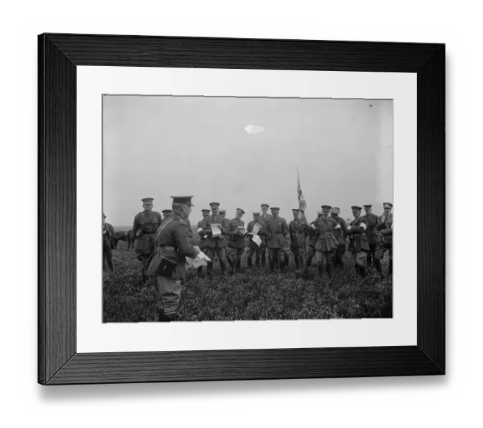 Framed Print : Military operations at Fox Hills, Aldershot. Cavalry versus tanks. Earl of Cavan Framed Print : Military operations at Fox Hills, Aldershot. Cavalry versus tanks. Earl of Cavan