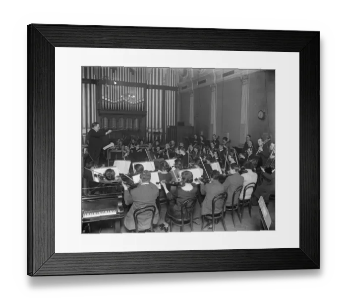 Framed Print : Student orchestra at Guildhall school of music, London The orchestra meets on a Friday