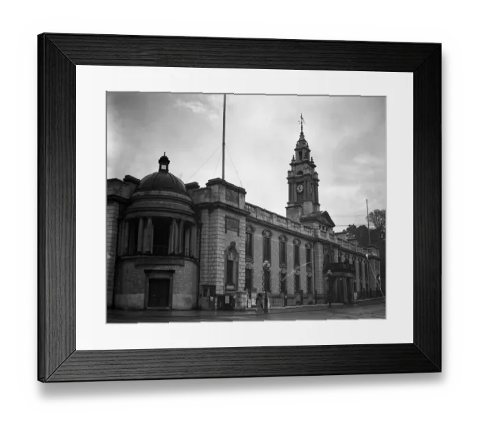 Framed Print : The Town Hall, Torquay, Devon. 1 February 1928