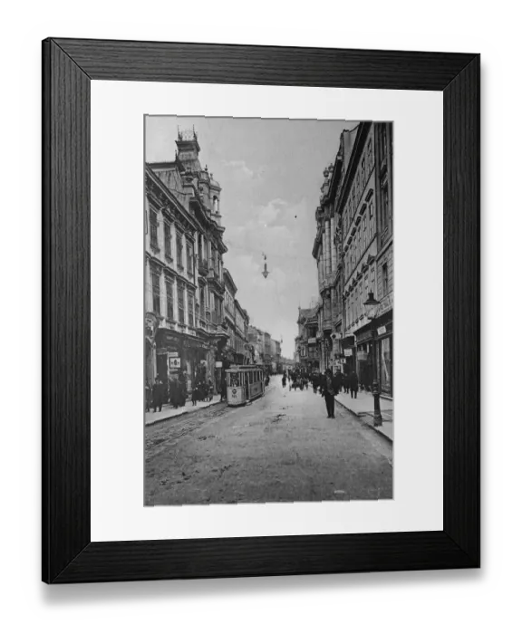 Framed Print : Yugoslavia. Zagreb ( Agram ) Ilica street. January 1929 Framed Print : Yugoslavia. Zagreb ( Agram ) Ilica street. January 1929