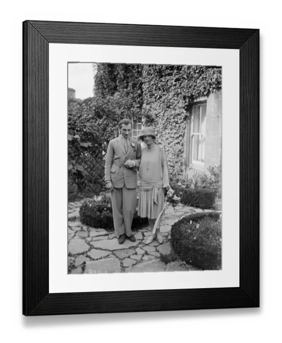 Framed Print : Sir John Martin Harveys son weds well known artists daughter. The marriage Framed Print : Sir John Martin Harveys son weds well known artists daughter. The marriage