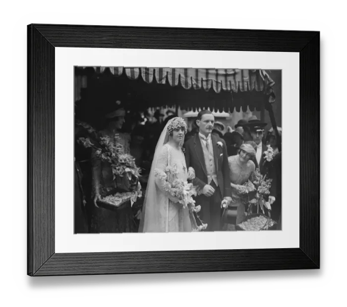 Framed Print : Society Wedding The marriage between Count Raczynski and Miss J Markham took place at St Jame s Framed Print : Society Wedding The marriage between Count Raczynski and Miss J Markham took place at St Jame s