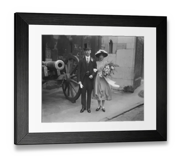 Framed Print : Chief Warder of the Tower of London married in the Tower. At the Church of St Peter Framed Print : Chief Warder of the Tower of London married in the Tower. At the Church of St Peter