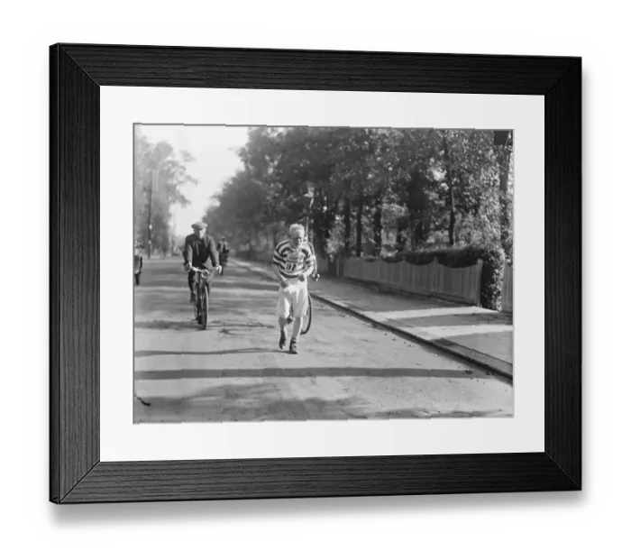 Framed Print : Surrey Walking Race. Mr T Hall, aged 73 in the race 15 September 1923 Framed Print : Surrey Walking Race. Mr T Hall, aged 73 in the race 15 September 1923