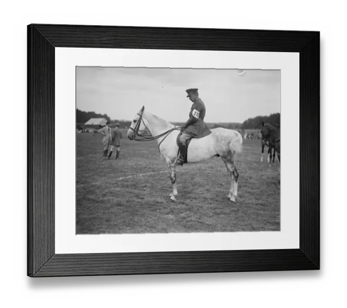 Framed Print : Aldershot command horse show Lt General Sir P W Chetwode with his hunter Christopher