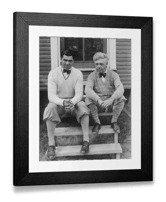 Framed Print : Tunney versus Dempsey at Chicago. Dempsey with Leo P Flynn, his new manager. 20