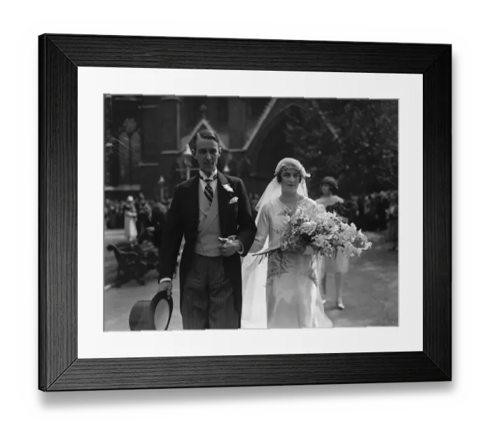 Framed Print : Wedding. Miss Marcella Duggan was married at St Margaret s, to Mr E Rice. 18 Framed Print : Wedding. Miss Marcella Duggan was married at St Margaret s, to Mr E Rice. 18