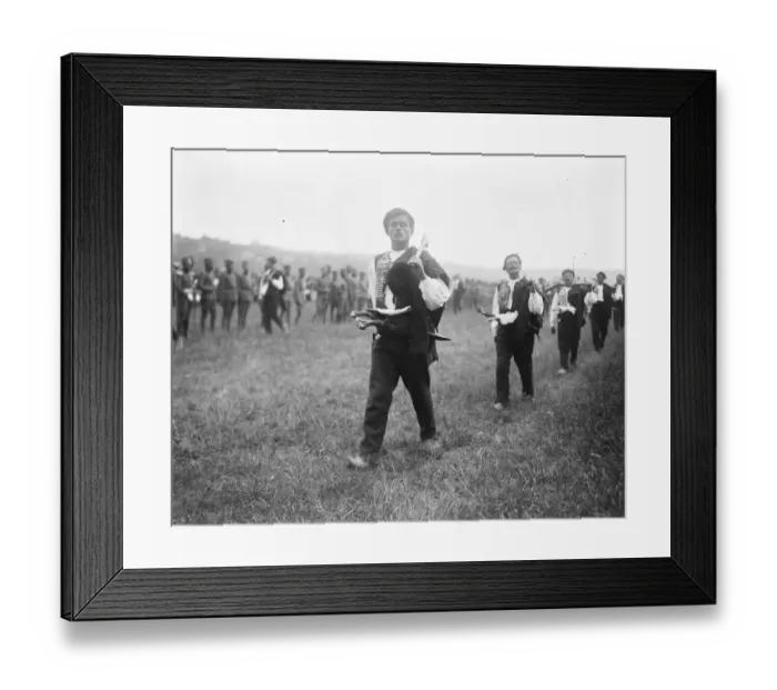 Framed Print : The Royal Wedding at Belgrade. Striking figures at the Military Tournament which