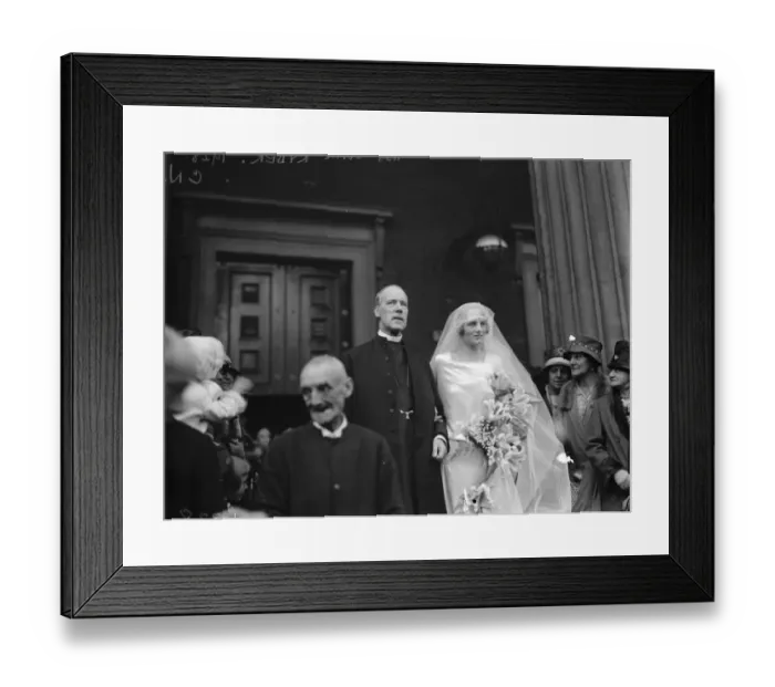 Framed Print : The marriage of the Bishop of Norwich and Miss Joan Ryder at St Margaret s, Westminster Framed Print : The marriage of the Bishop of Norwich and Miss Joan Ryder at St Margaret s, Westminster