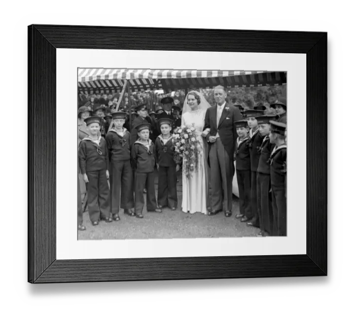 Framed Print : Wedding of Lieut Commander Charles Stevens and Miss Ellen Grace Garland Edwards in