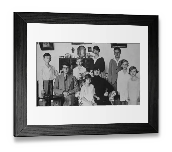Framed Print : A King without a country. The Archduke Otto of Austria with his mother and brothers