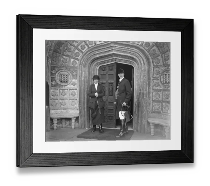 Framed Print : Opening meet of the Eridge hounds at Eridge Castle. Lord Henry Nevill with Lady Nevill Framed Print : Opening meet of the Eridge hounds at Eridge Castle. Lord Henry Nevill with Lady Nevill