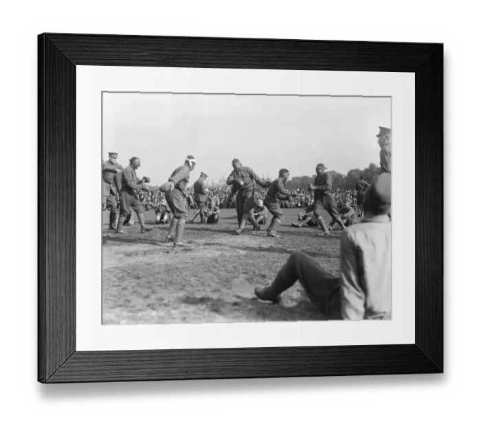 Framed Print : American troops in some of their sports at Hyde Park, London 1919