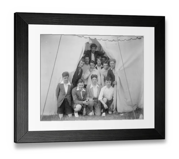 Framed Print : Boys from public schools and factories at Duke of Yorks camp, New Romney, Kent Framed Print : Boys from public schools and factories at Duke of Yorks camp, New Romney, Kent