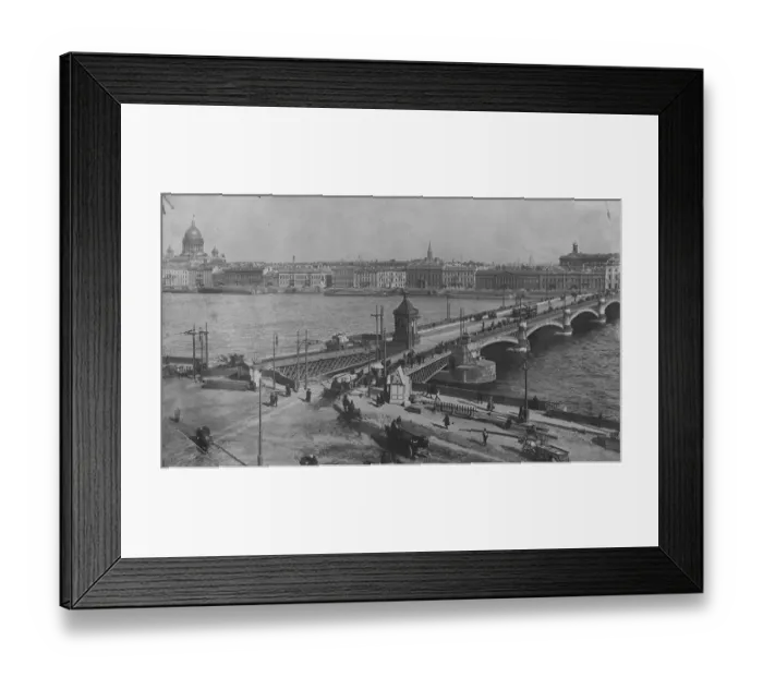 Framed Print : Petrograd, The Nicholas Bridge 12 October 1920