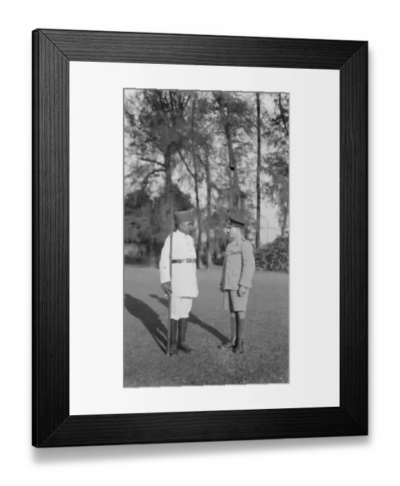 Framed Print : H R H The Prince of Wales Indian Tour Native police forces, British India. British inspector Framed Print : H R H The Prince of Wales Indian Tour Native police forces, British India. British inspector