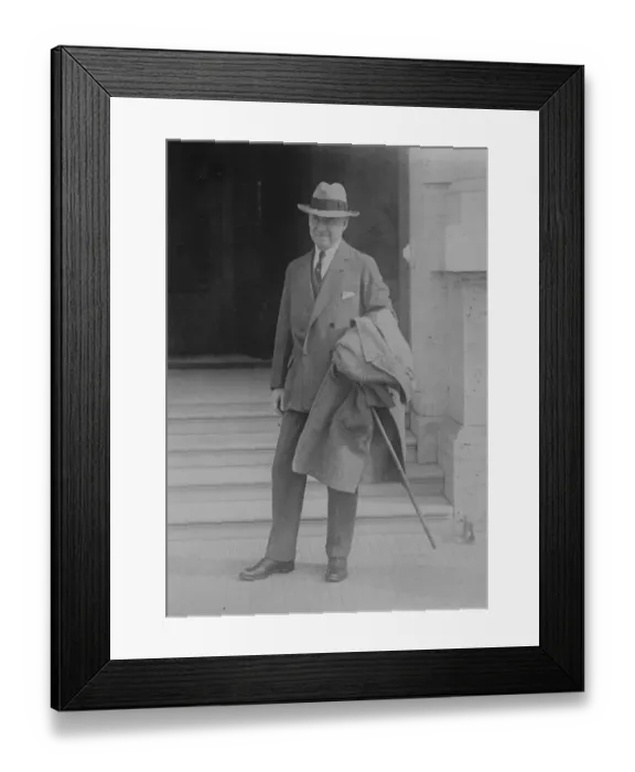 Framed Print : Thomas W Lamont an associate of the firm of Pierpont Morgan, who is stated to be