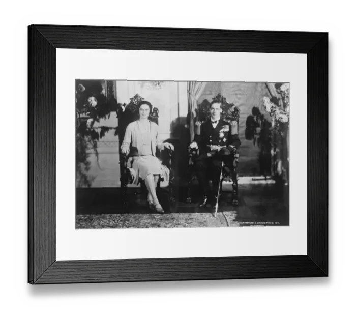 Framed Print : Princess Ileana and Prince Nicholas of Romania photographed at the Romanian legation, Washington Framed Print : Princess Ileana and Prince Nicholas of Romania photographed at the Romanian legation, Washington