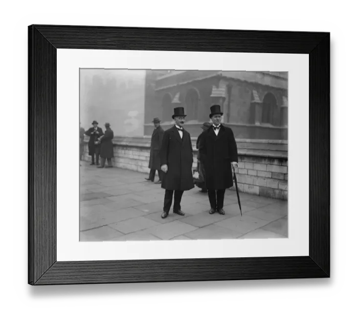 Framed Print : Newly elected Parliament assembles. Left to right, Col J P Hodge ( Preston ) and Mr L Collison Framed Print : Newly elected Parliament assembles. Left to right, Col J P Hodge ( Preston ) and Mr L Collison