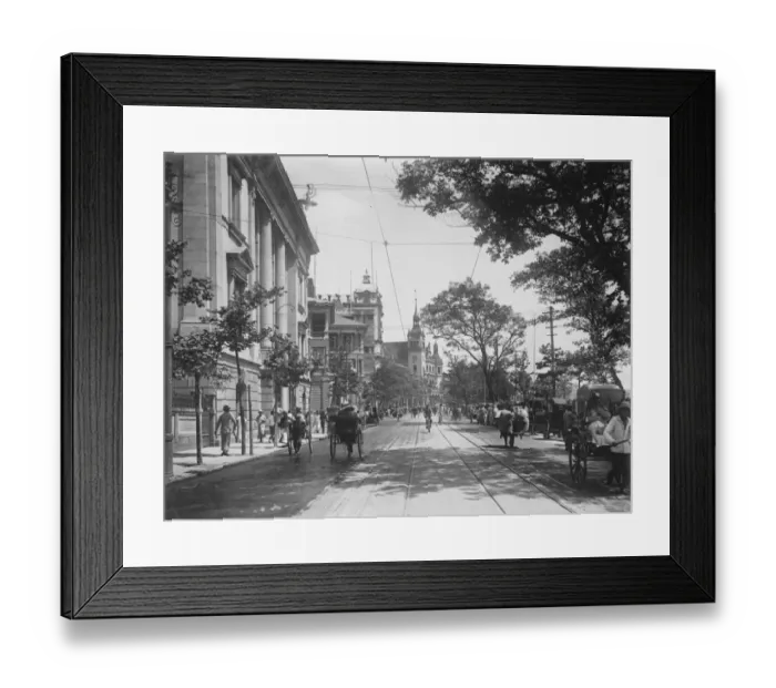 Framed Print : Shanghai. A fine recent view of the Bund. 14 January 1927