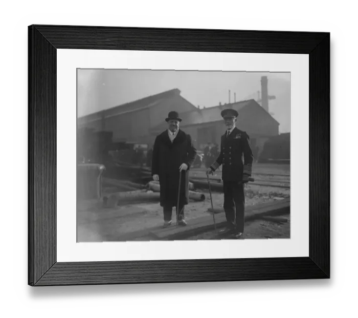 Framed Print : Count Volpi, the Italian finance minister visits Portsmouth 20 January 1926 Framed Print : Count Volpi, the Italian finance minister visits Portsmouth 20 January 1926
