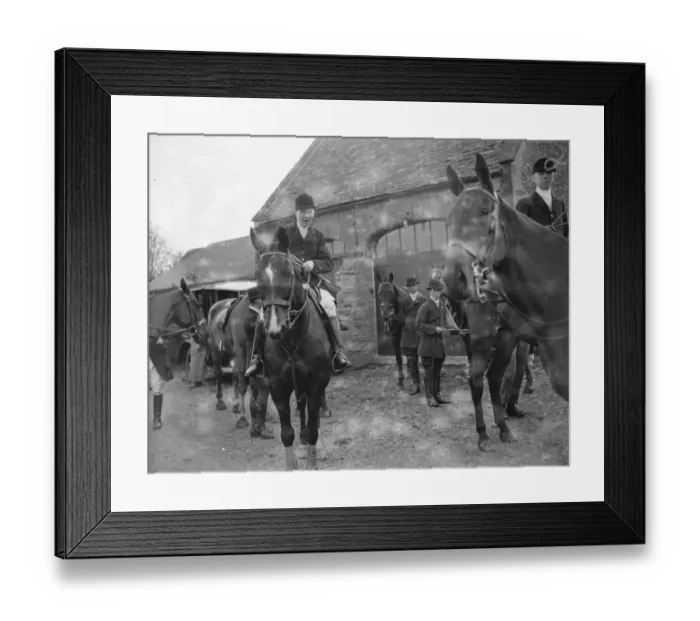 Framed Print : Opening meet of the Cotswold at Hawling Manor. Captain Colville, the master. 3 Framed Print : Opening meet of the Cotswold at Hawling Manor. Captain Colville, the master. 3