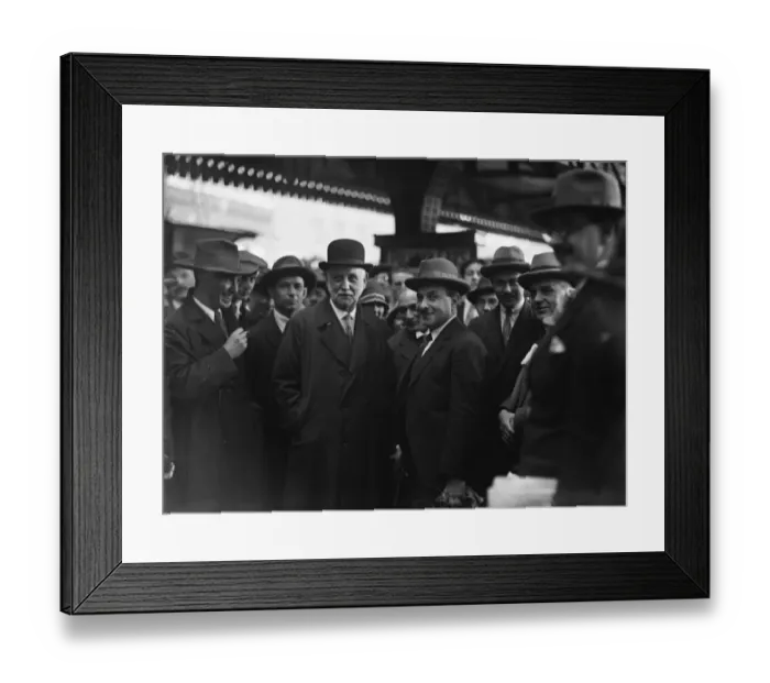 Framed Print : The departure from Victoria Station of the Soviet Embassy. M Rosengolz at Victoria
