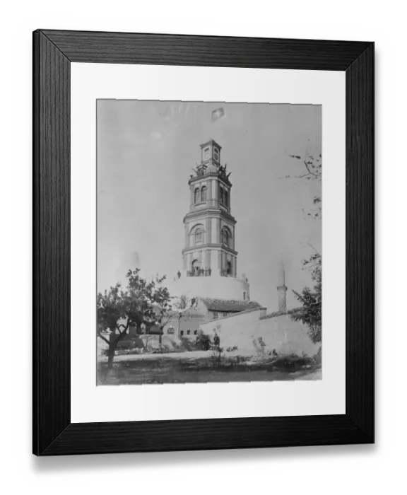 Framed Print : Will the Turkish Flag fly once more on a famous clock tower A view of the famous