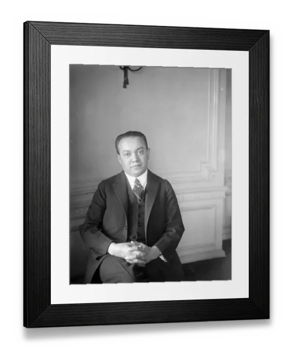Framed Print : Mr William Dubilier at the Savoy Hotel. 30 September 1924 Framed Print : Mr William Dubilier at the Savoy Hotel. 30 September 1924