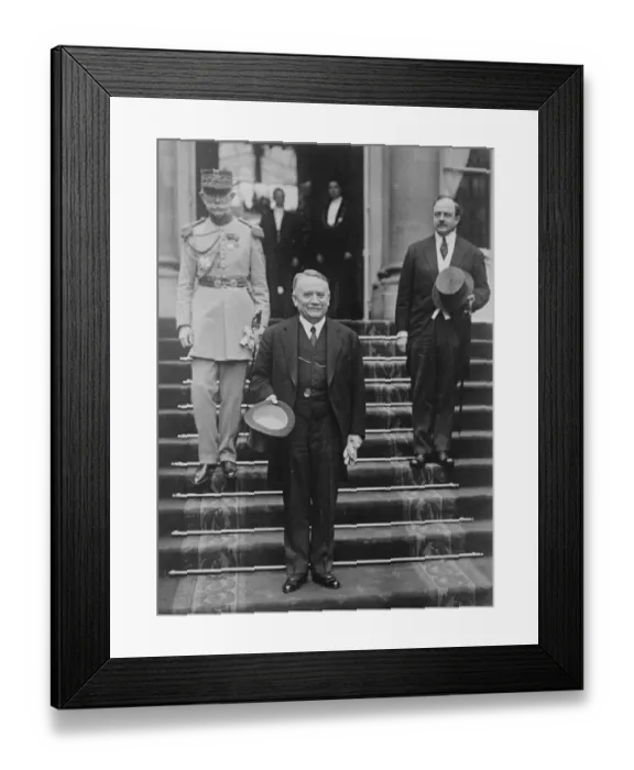 Framed Print : M Doumergue, New French President leaving the Elysee 16 June 1924