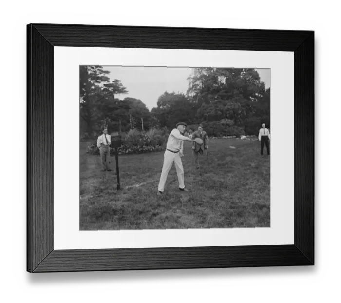 Framed Print : The Bishop of London plays stoolball at Fulham Palace Framed Print : The Bishop of London plays stoolball at Fulham Palace
