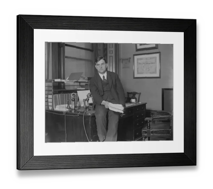Framed Print : The new Civil Lord of the Admiralty takes up his post. Mr Frank Hodges, MP