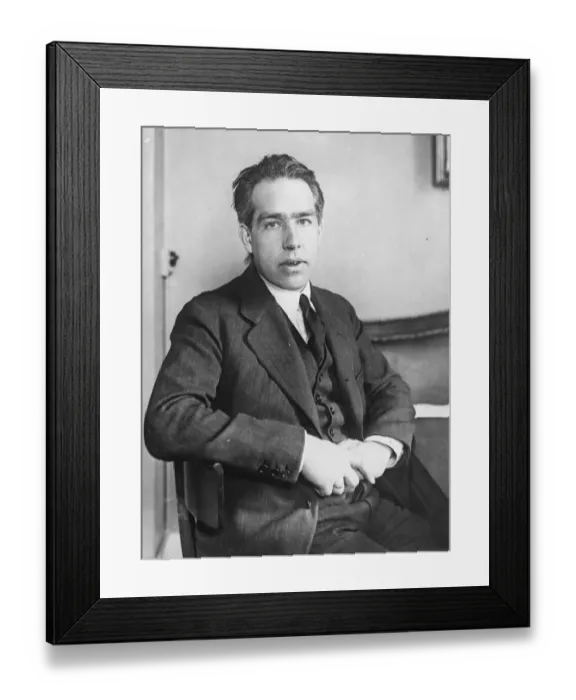 Framed Print : Professor Niels Bohr, the famous Danish physicist, who has accepted an invitation