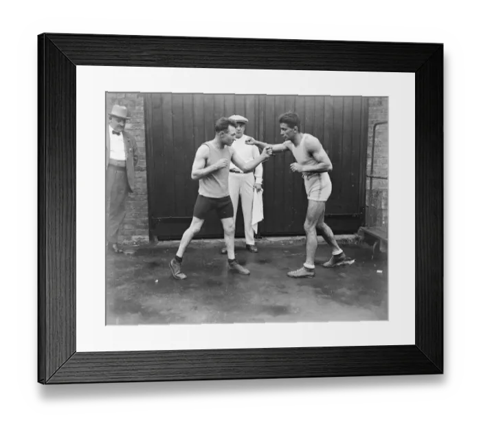 Framed Print : French Champion to defend his european title against the British Champion Charles Ledoux Framed Print : French Champion to defend his european title against the British Champion Charles Ledoux