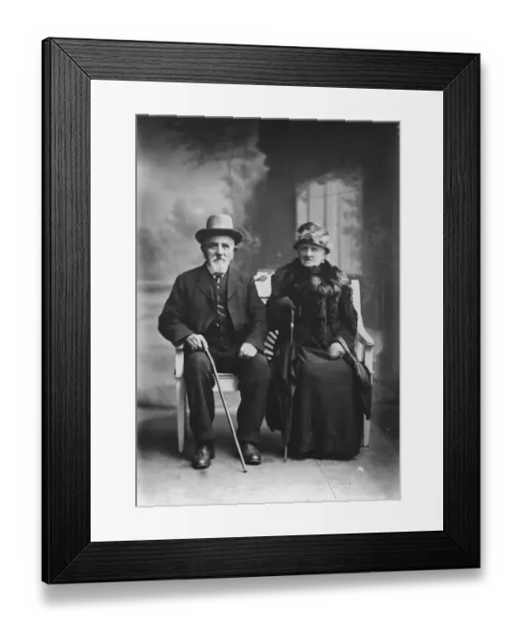 Framed Print : Married by Lily Langtrys father 60 years ago. Mr and Mrs A F Malzard, of Jersey Framed Print : Married by Lily Langtrys father 60 years ago. Mr and Mrs A F Malzard, of Jersey