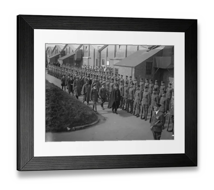 Framed Print : The King and Queen of Afghanistan at Hendon. Inspecting the troops. 17 March 1928 King Framed Print : The King and Queen of Afghanistan at Hendon. Inspecting the troops. 17 March 1928 King